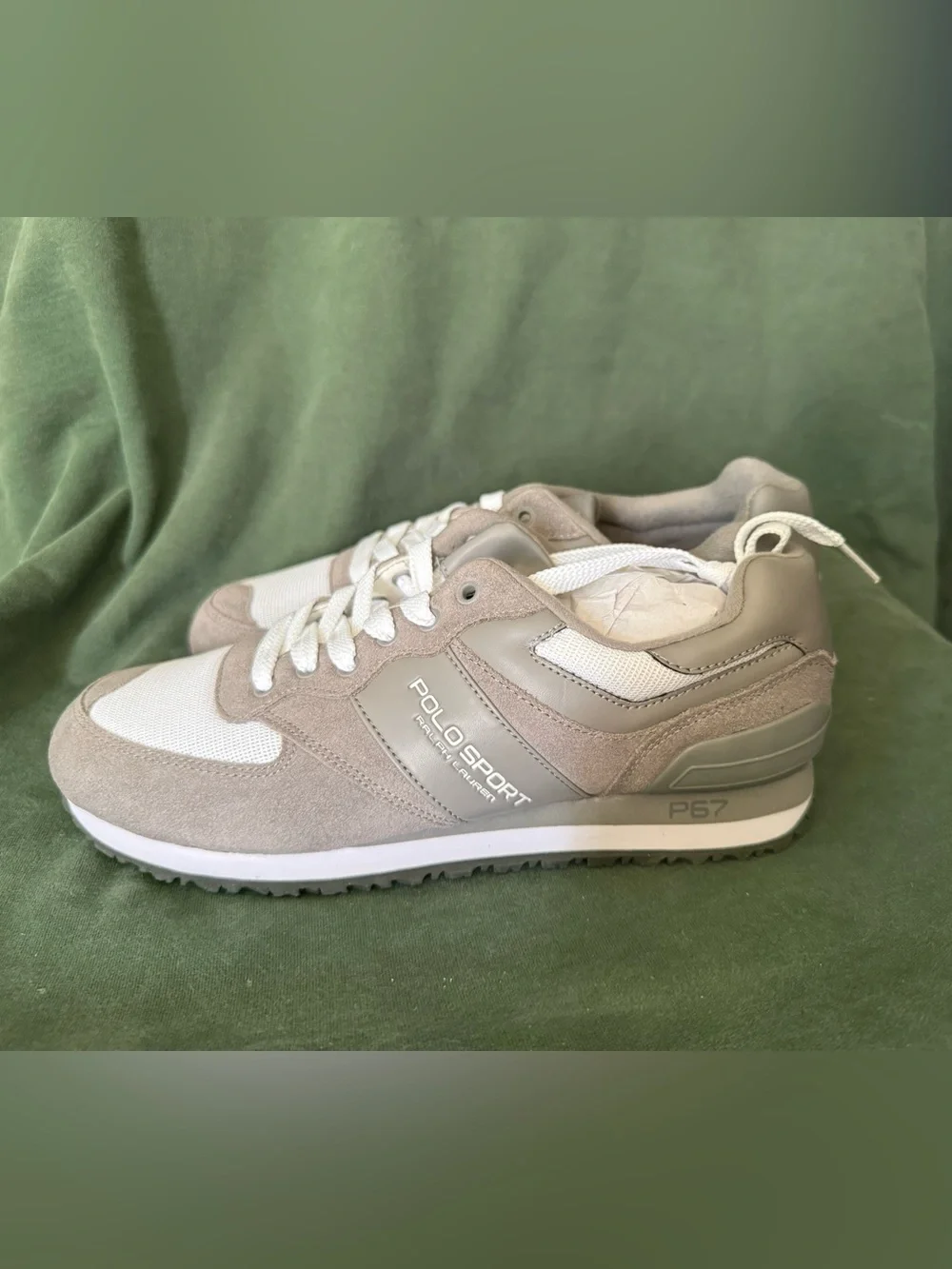 Polo Sport by Ralph Lauren Gray and White Men's Sneakers